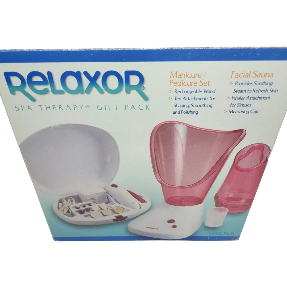 Relaxor Spa Therapy 3-Piece Gift Set‎ Manicure Pedicure & Facial Sauna